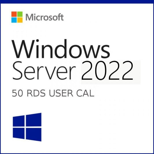 Pacote 50 User CALs Windows Server 2022 - Licença Vitalícia + NFe
